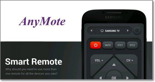Smart IR Remote AnyMote Android app