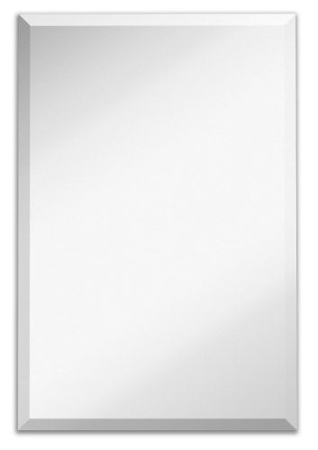 Large Simple Rectangular Streamlined 1 Inch Beveled Wall Mirror