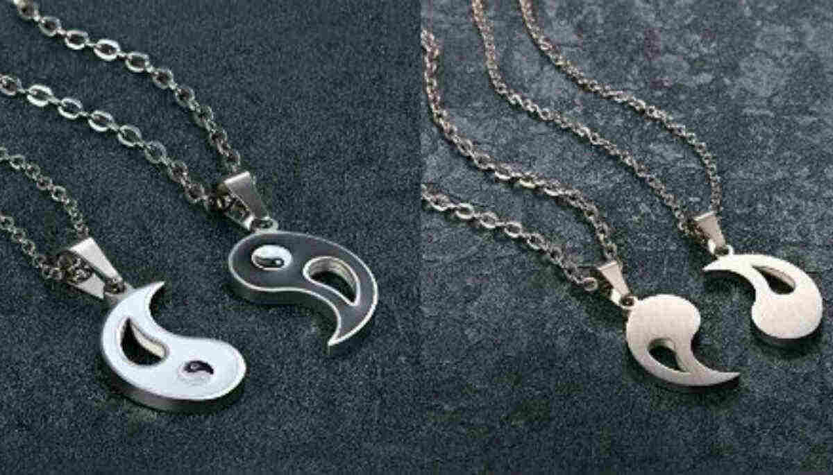 Cool Yin Yang Necklaces for Couples Best Friends girlfriend boyfriend