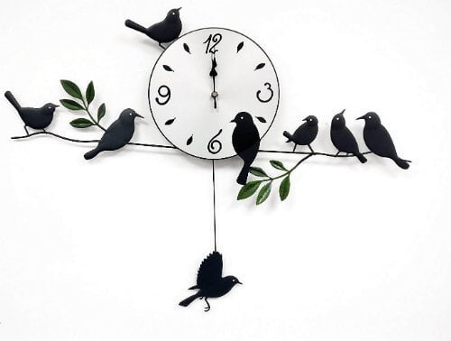 Walplus Bird Clock Wall Stickers Office Home Decoration