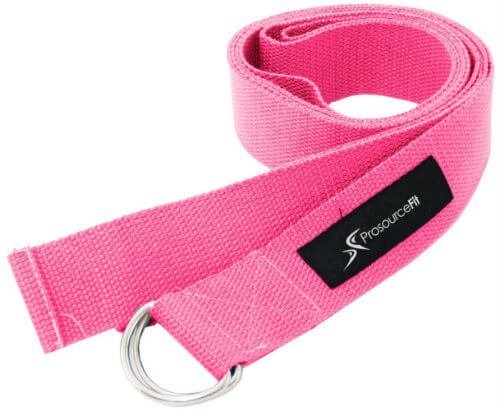 Prosource Fit Metal D Ring Yoga Strap Stretching and Flexibility