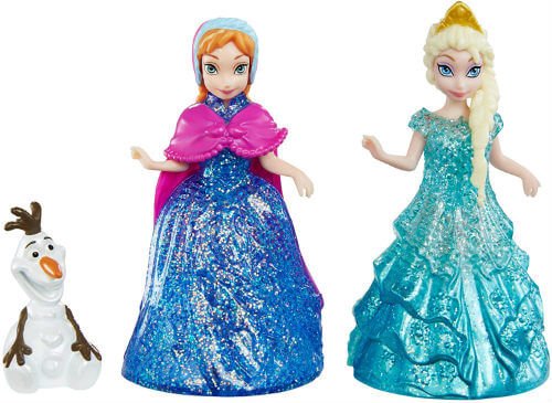 Disney Frozen Glitter Glider Anna Elsa and Olaf Doll Set