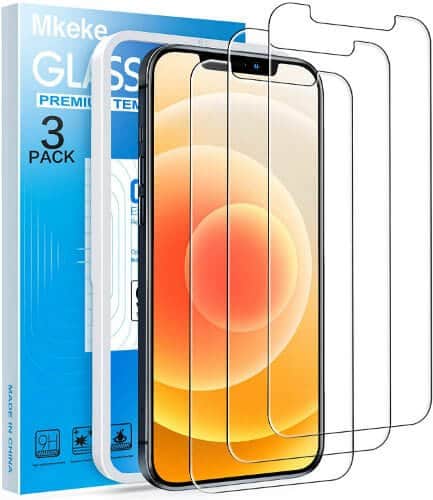 Mkeke temprered glass Screen Protector for iPhone 12 and 12 Pro
