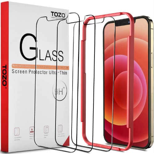 TOZO iPhone 12 Pro screen protector tempered glass