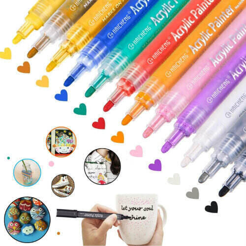 12 Colors Acrylic Paint Pens