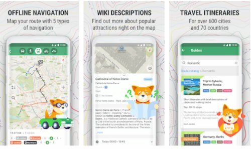 Offline maps travel guides navigation