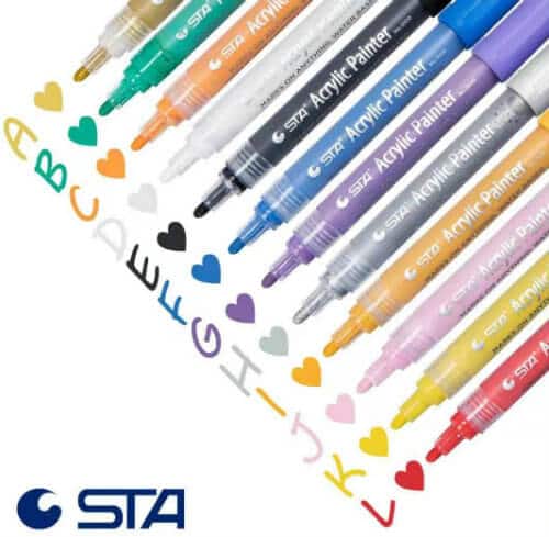 STA Acrylic Paint Markers for painting rocks