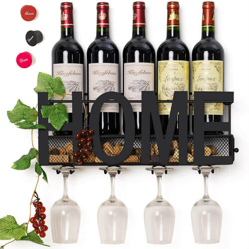 Soduku metal wine glass and bottle holder gift ideas for wine lovers