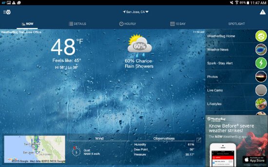 Weather by Weatherbug app for android