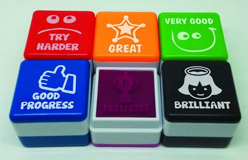 Pack of 6 motivational stamps for children gift ideas for nursery teachers