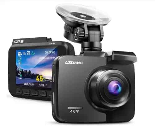 AZDOME UHD 2160P Dash Cam GPS WiFi Dashboard Car Camera