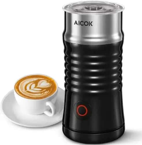 Aicok Electric Milk Steamer with Hot or Cold Milk Froth