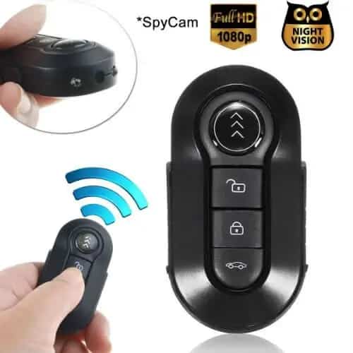 Bysameyee Car Key Spy Cam Full HD 1080P Remote Control Video Camcorder
