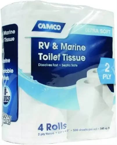 Camco RV Bathroom Toilet Tissue Biodegradable Toilet Paper