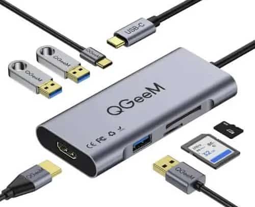 QGeem Premium Type C Hub with Power Delivery 2 superspeed USB 3 0 ports