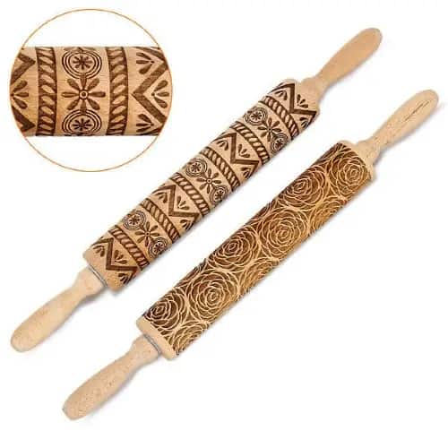 3D Christmas Wooden Rolling Pin gifts for cooking lovers
