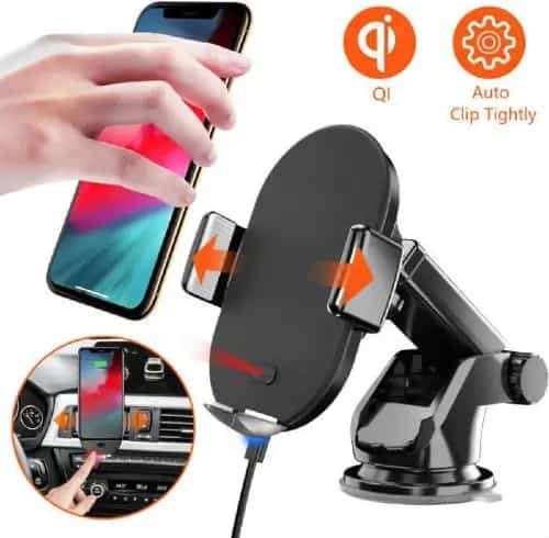 Auckly Qi Fast Wireless Car Charger Air Vent Car Mount