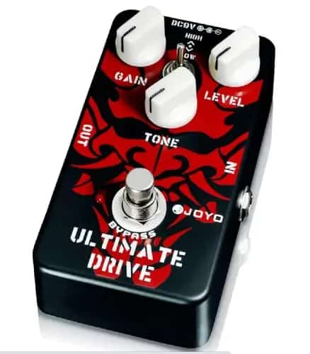 Electric Guitar Effects True Bypass Between Distortion and Overload