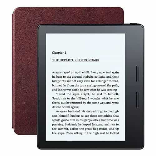 Kindle Oasis Ereader with Leather Charging Cover