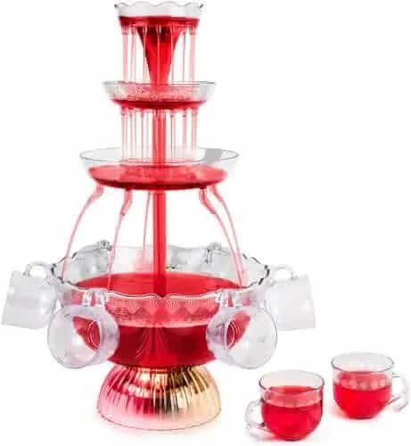 Nostalgia 3 Tier Party Fountain with LED Lighted Base