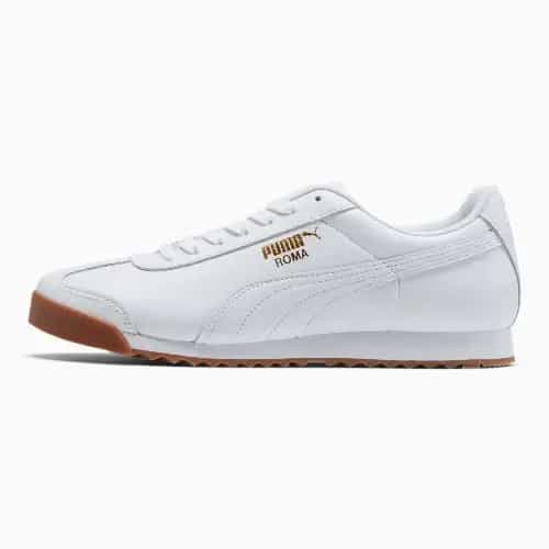 PUMA Mens Roma Classic Gum White Sneaker