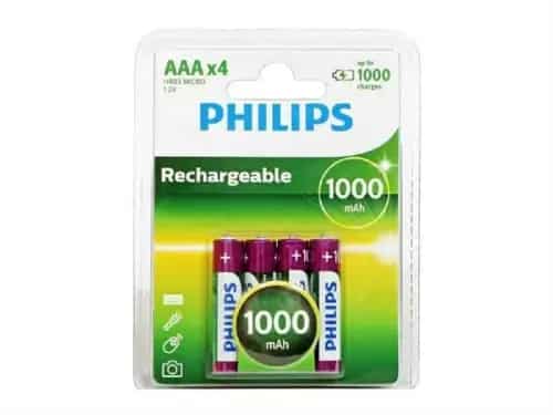 Philips MultiLife NiMH Rechargeable AAA Batteries