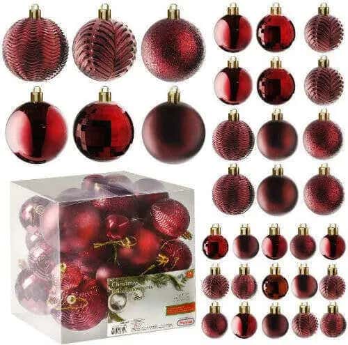 Prextex Red Christmas Ball Ornaments for Christams Decorations