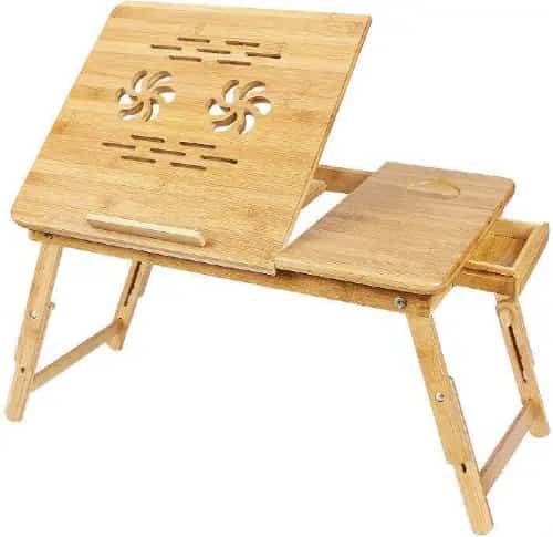 SONGMICS Bamboo Laptop Desk portable laptop stands 