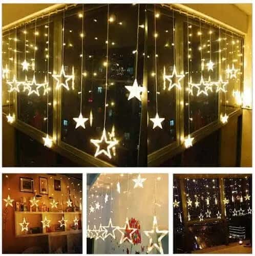 Twinkle Star LED Curtain String Lights