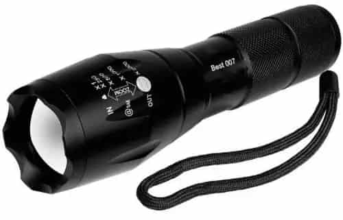 Best 007 XML T6 LED 5 Modes 1000 Lumen Ultra Bright Tactical Portable Waterproof Zoomable Adjustable Focus Flashlight