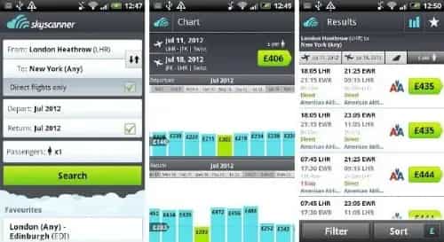 Best free travel apps for Android skyscanner
