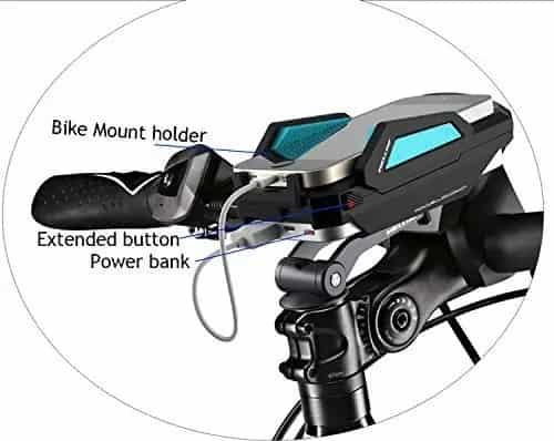 Eximtrade Universal Bike Mount Phone Holder with External Battery 6000mAh PowerBank for iOS and Android