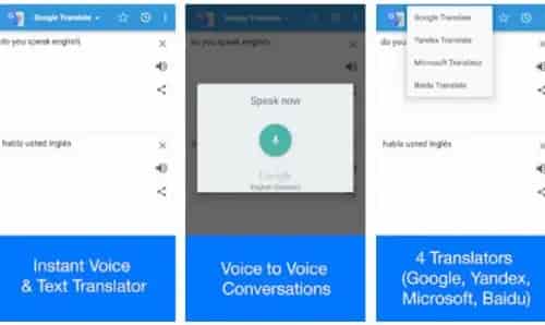 Speak to Voice translator app for Android