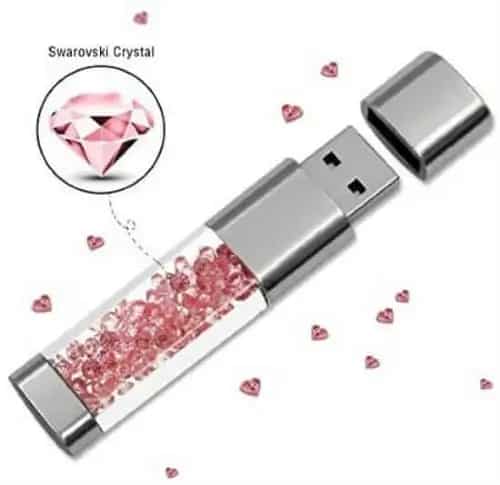 Techkey Jewelry Crystal USB Flash Drive for Girls