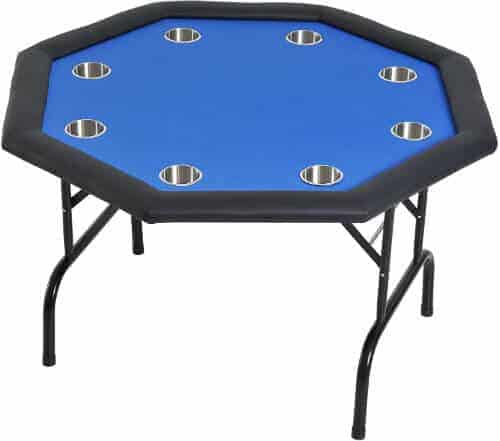 8 Player Octagon Poker Table with Cup Holders Folding Top