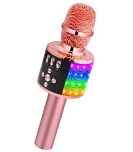 BONAOK Microphone with Multicolor LED Lights