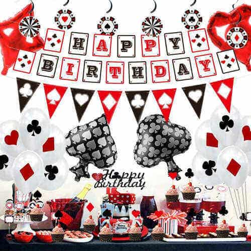 Casino Poker Birthday Party Decorations Supplies Kit gifts for poker players