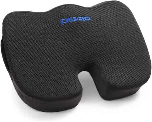 Plixio Memory Foam Seat Cushion Chair Pillow for Sciatica Coccyx Back Tailbone Pain Relief