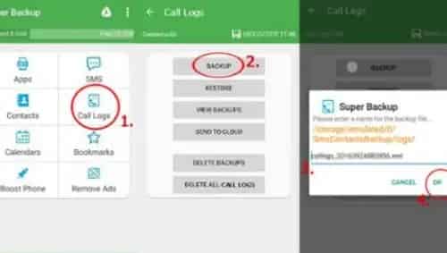 Super Backup Call Log Sms and Contacts Restore for android