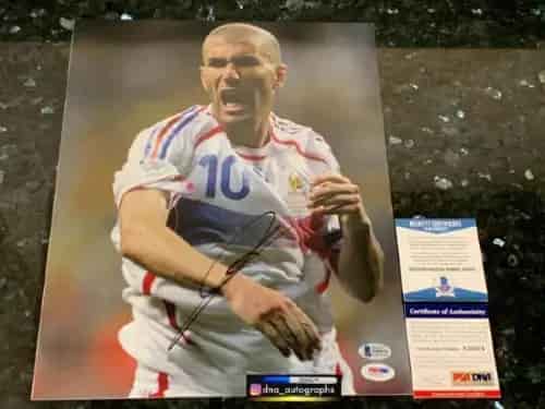 Zinedine Zidane Autographed Signed Photo