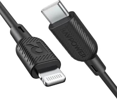 USB Lightning RAVPower super resistant MFi certified cable