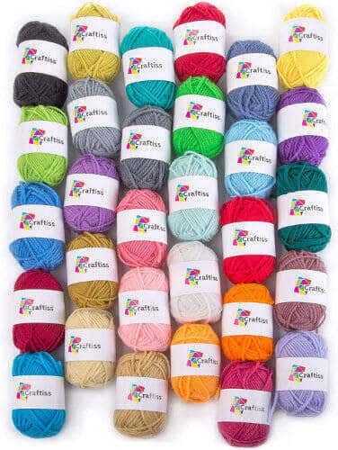 Craftiss 30 Skeins of Uniquely Colored Acrylic Yarn gift ideas for knitters